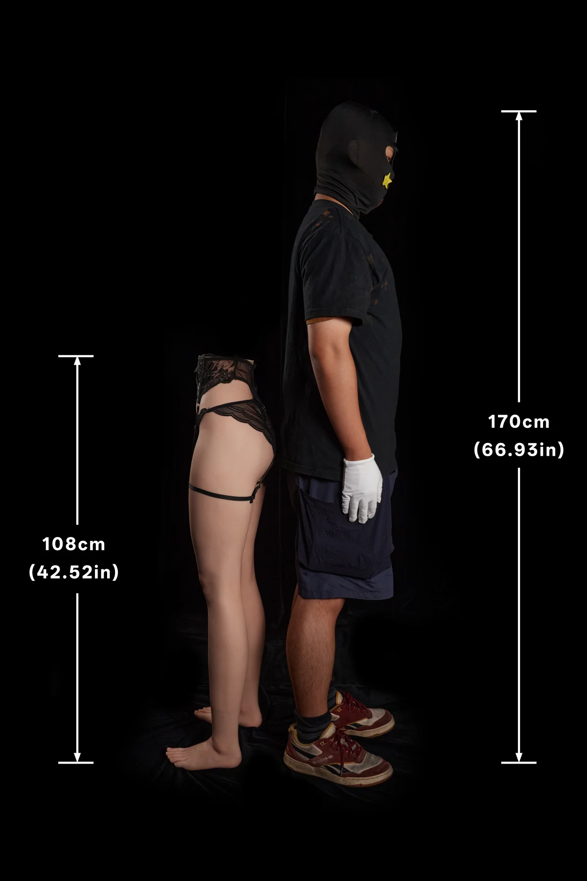 108cm (3ft7) Climax Real Skin Texture Silicone Sex Doll Legs for Men PW-L108
